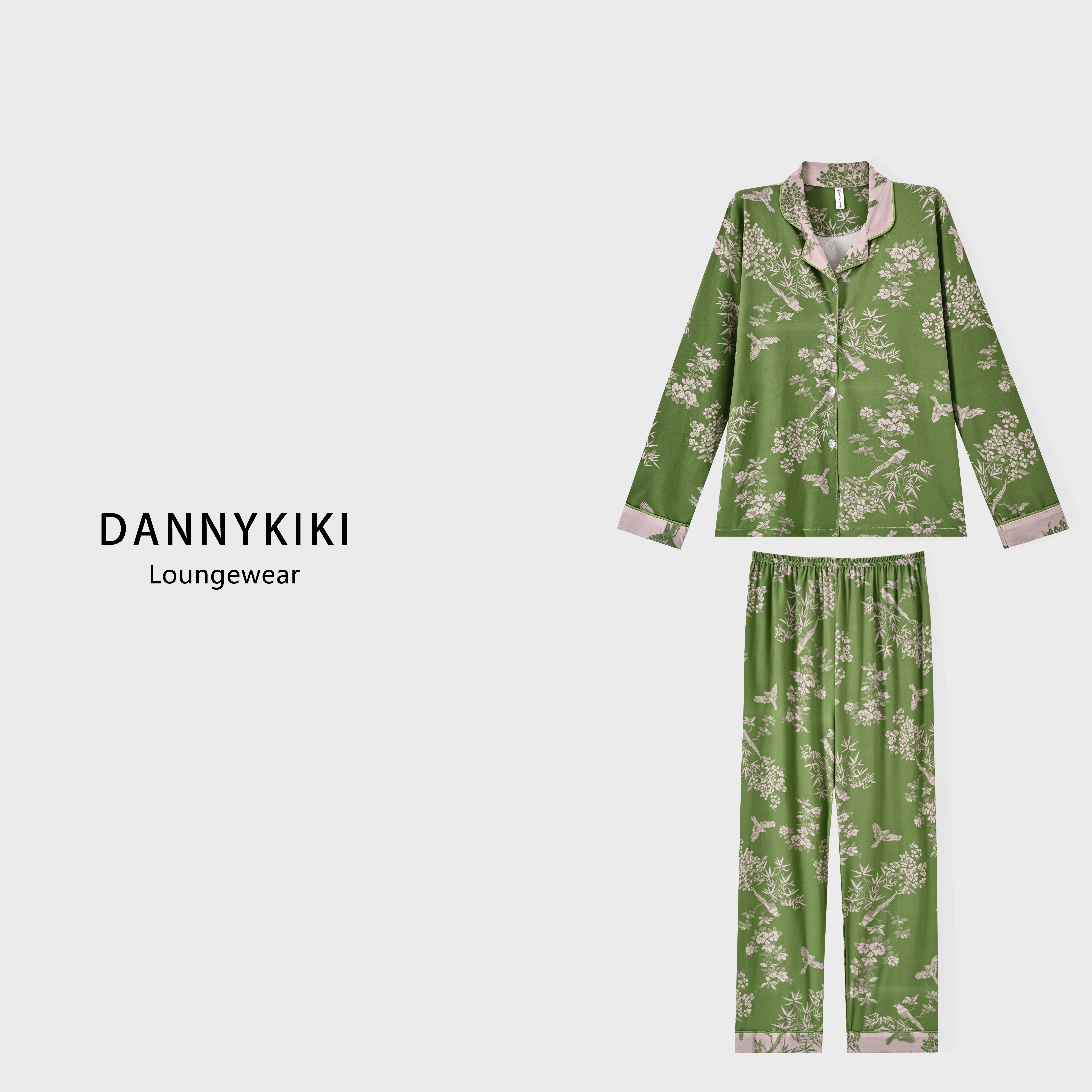 简丹生活【绿野仙踪】春秋季小众舒适长袖长裤可外穿潮牌睡衣女套装