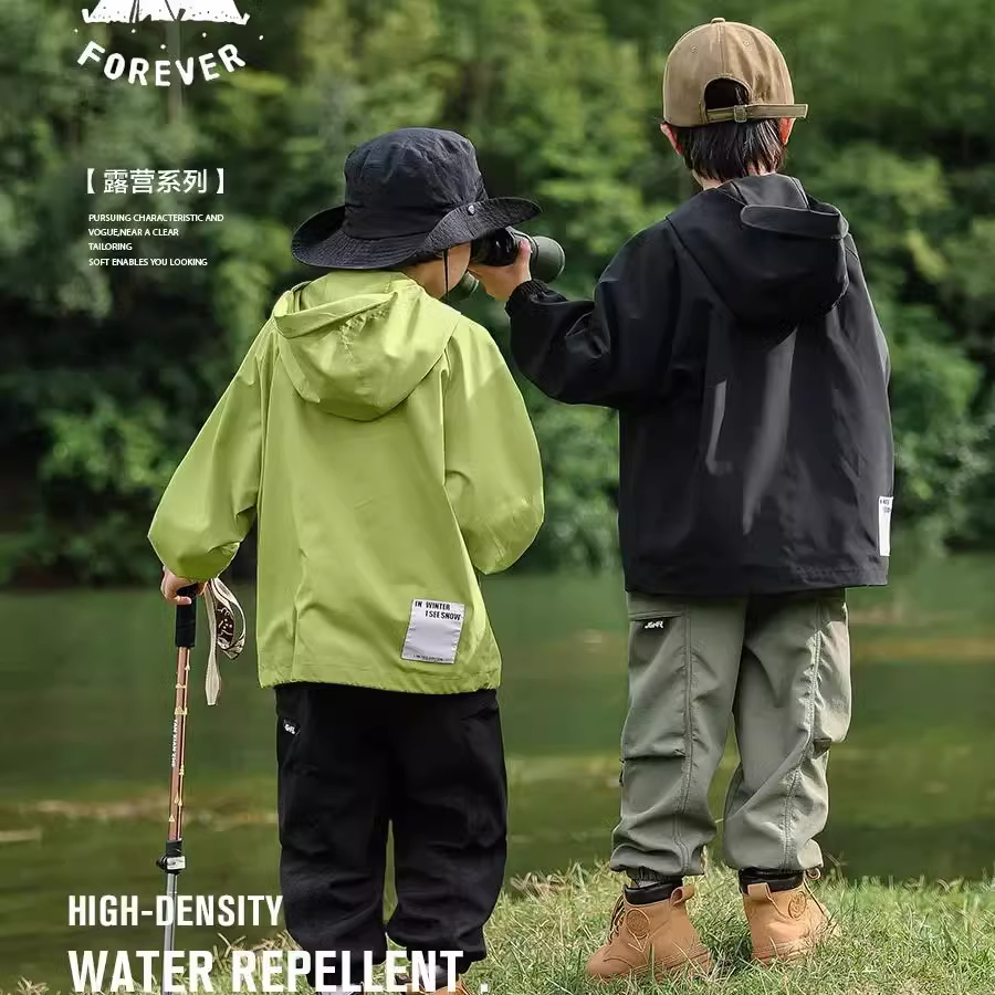 【24小时发货】儿童春秋款风衣外套2025新款男童秋装冲锋衣防水衣服