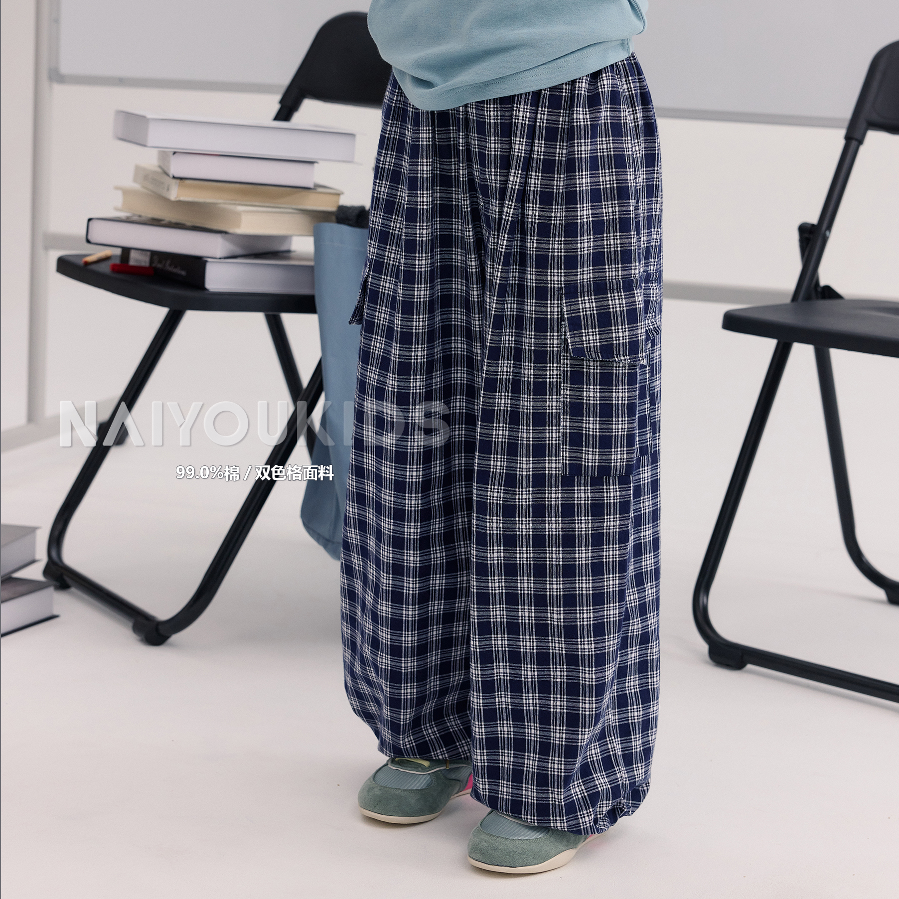 【格外喜欢6】女童格子裤2025秋季新款洋气百搭宝宝休闲裤子K2565