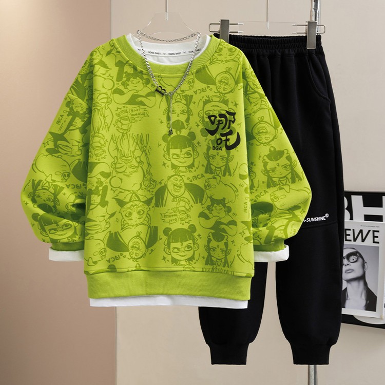 巴拉巴拉男孩女孩男童套装秋装2025新款中大童男孩帅气运动春秋季