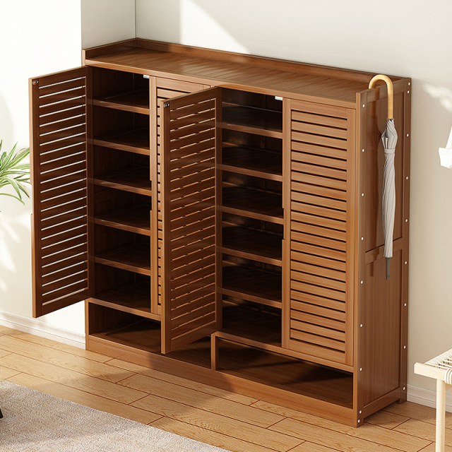 梯菊简易鞋架家用门口多层百叶门收纳架室内家用防尘入户鞋柜家用