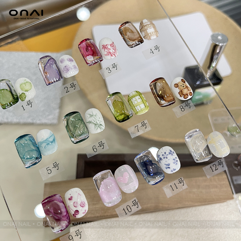 ONAI美甲晕染液九色渐变彩色晕染液免照灯速干快速晕染免照灯