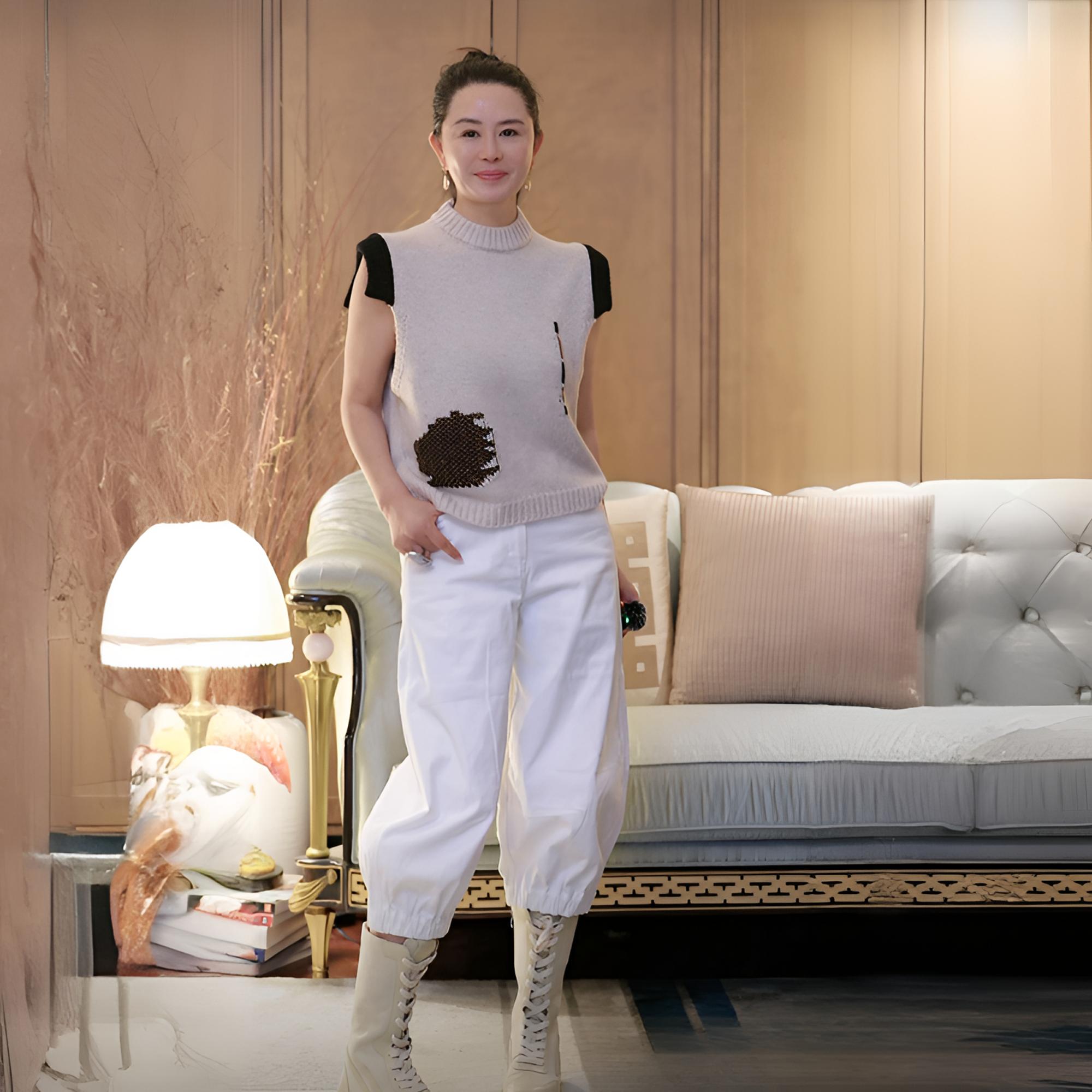 璇之恋·王璇·简单背心·王璇原创设计·时尚针织无袖套头背心马甲