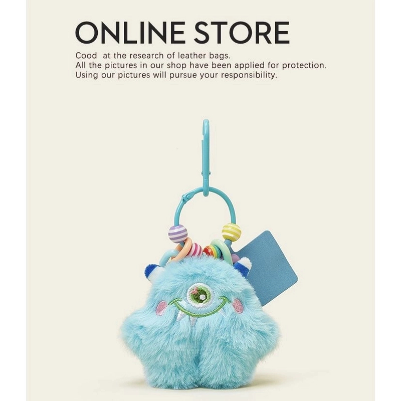 【新人福利】可爱大眼仔怪兽毛绒公仔书包挂饰钥匙扣礼品挂件创意