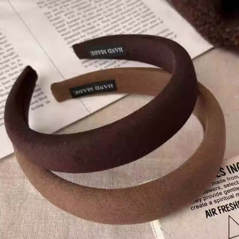 春夏美拉德色系纯色宽边海绵发箍女高颅顶显脸小发卡头饰洗脸头箍