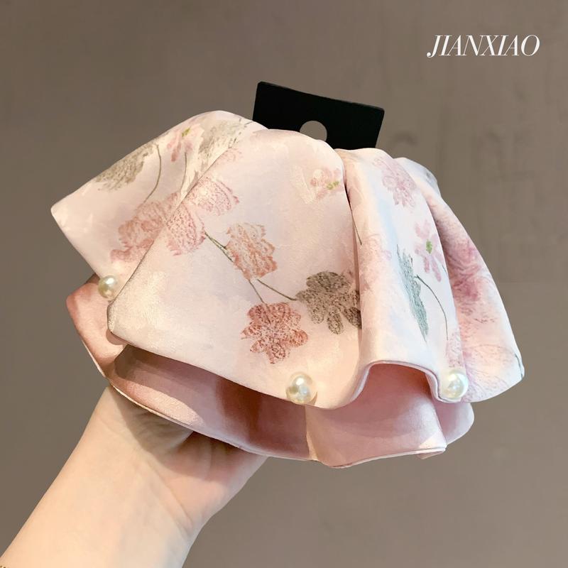 粉色氛围！超柔美新中式抓夹简约发抓高级发夹气质韩国发饰头饰