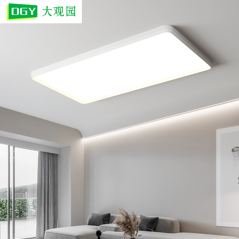 大观园护眼客厅吸顶灯现代简约长方型超薄LED超亮普瑞大厅灯2939