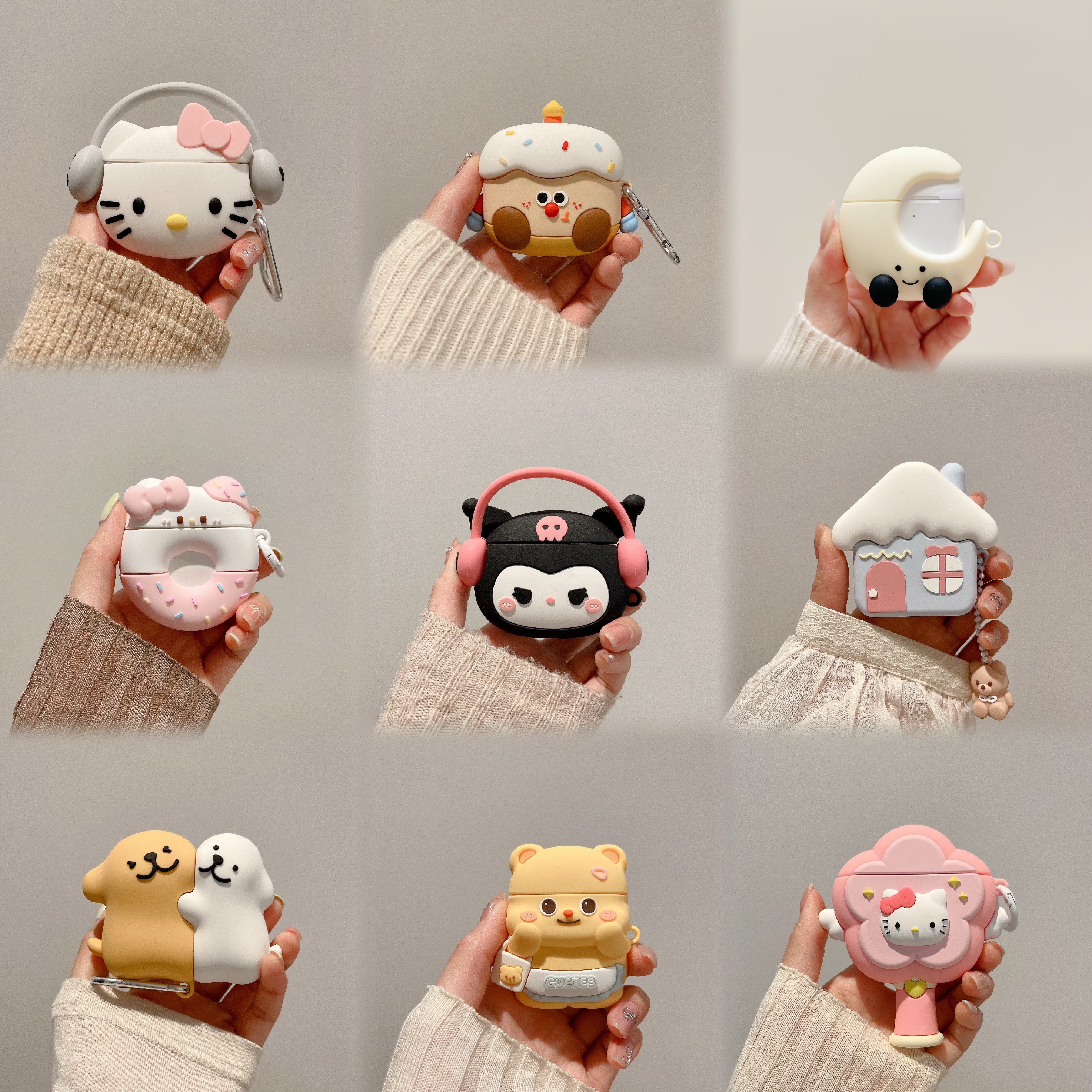 可爱库洛米适用airpods pro3代4代降噪版5代苹果创意耳机壳保护套