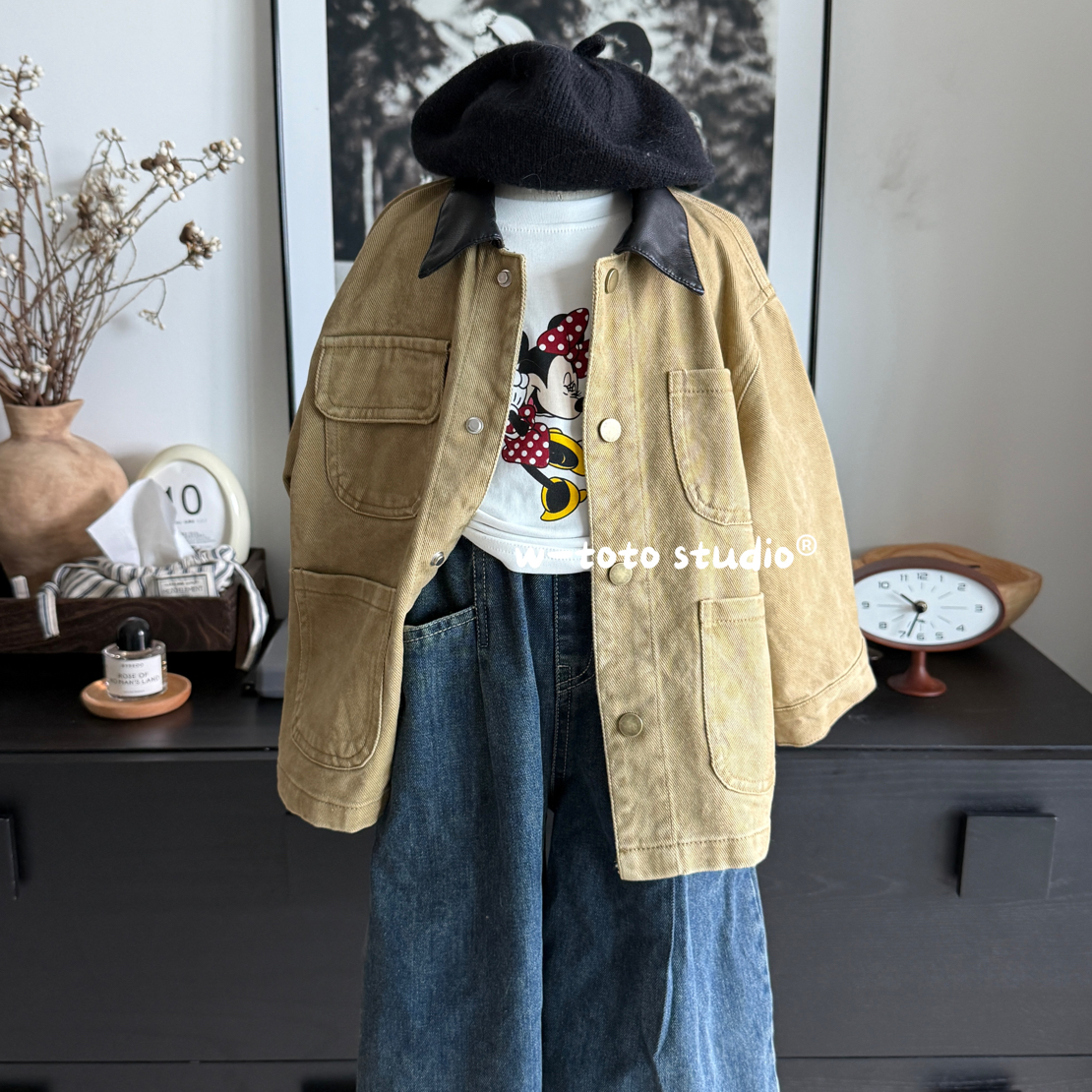 巴恩风女孩｜儿童春秋季长袖夹克风衣外套工装外套