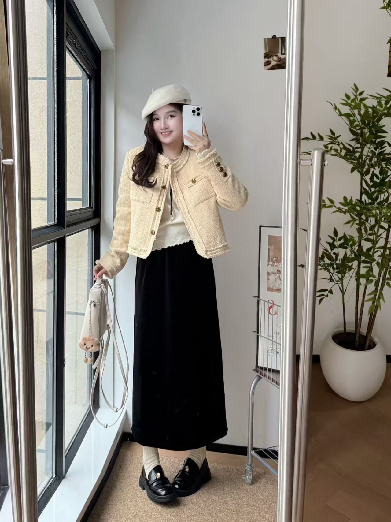 运补小个子秋冬韩系千金风气质法式通勤加厚短款羽绒小香风外套女