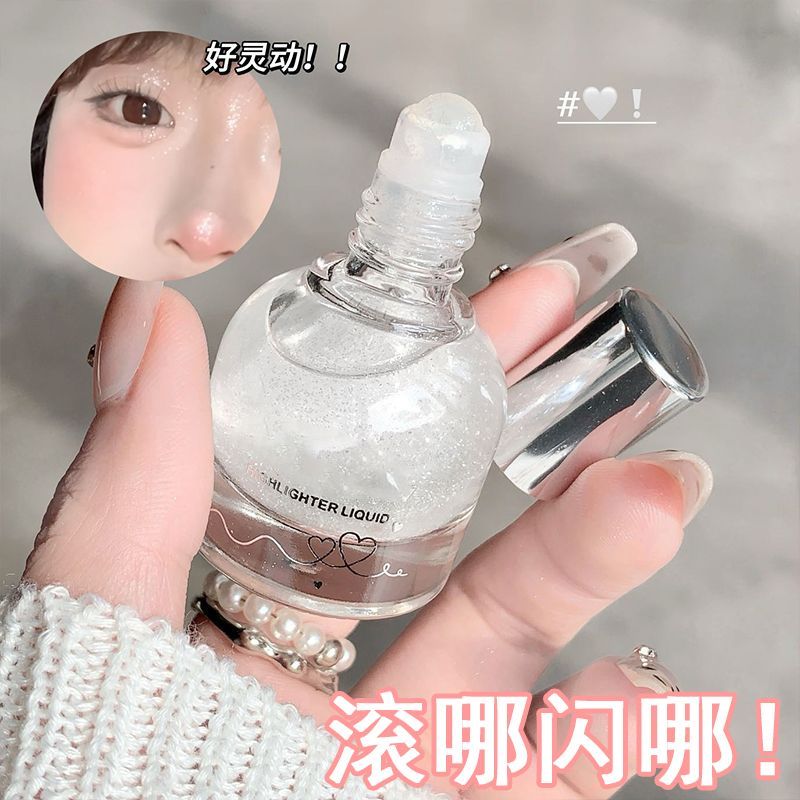 爆闪星钻滚珠高光液自然细腻清透亮晶晶全身可涂提亮锁骨效果绝了