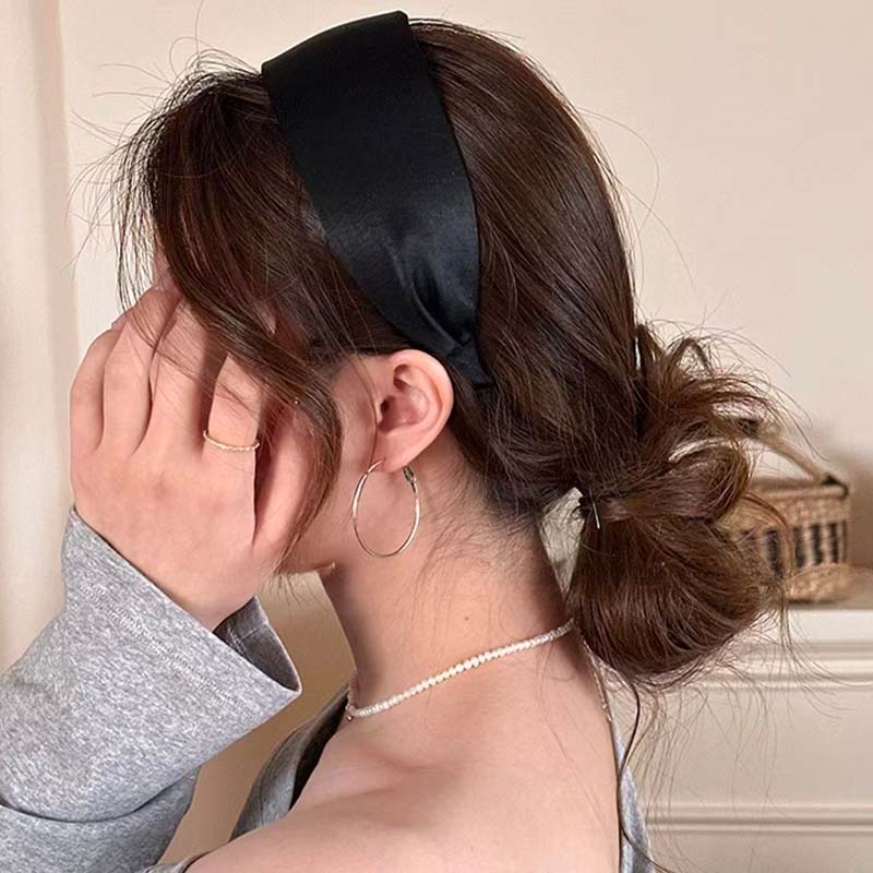 桑话蚕真丝加宽发箍轻奢高颜值桑蚕丝发箍简约