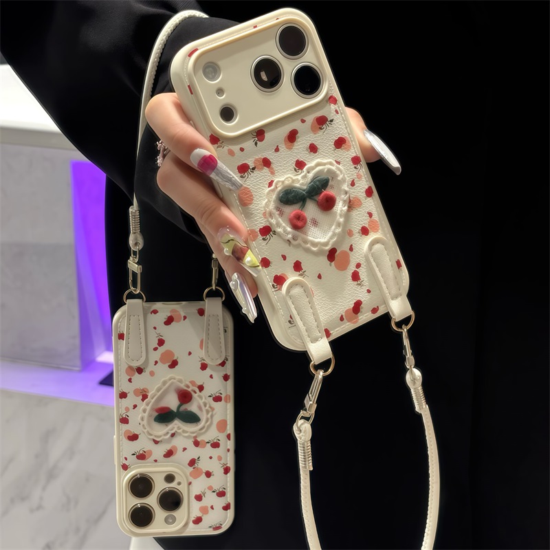 樱桃爱心适用OPPORENO13手机壳reno12/11/10Pro气垫壳FINDX7A58X