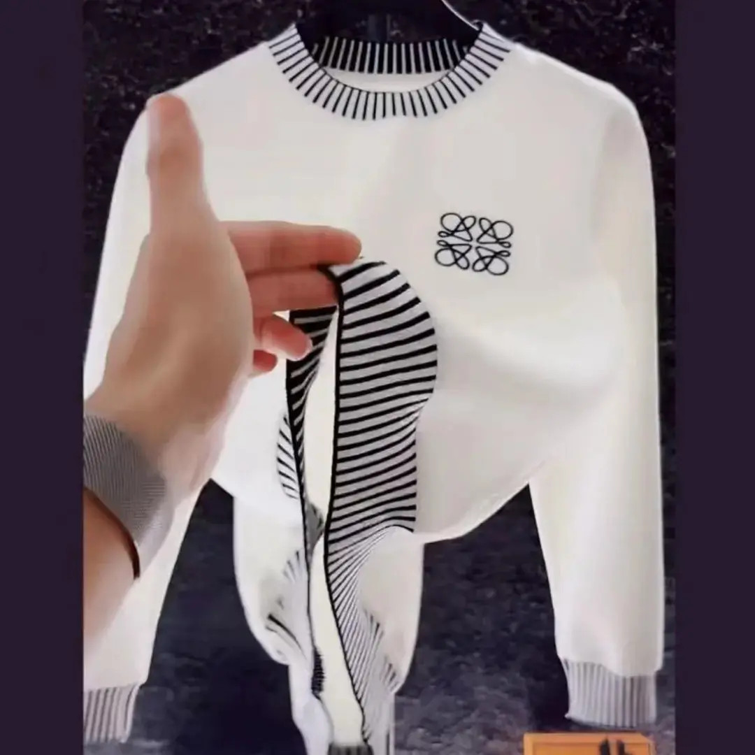 【专柜品质】上衣时尚套头常规款卫衣加厚绒衫秋季长袖透气刺绣