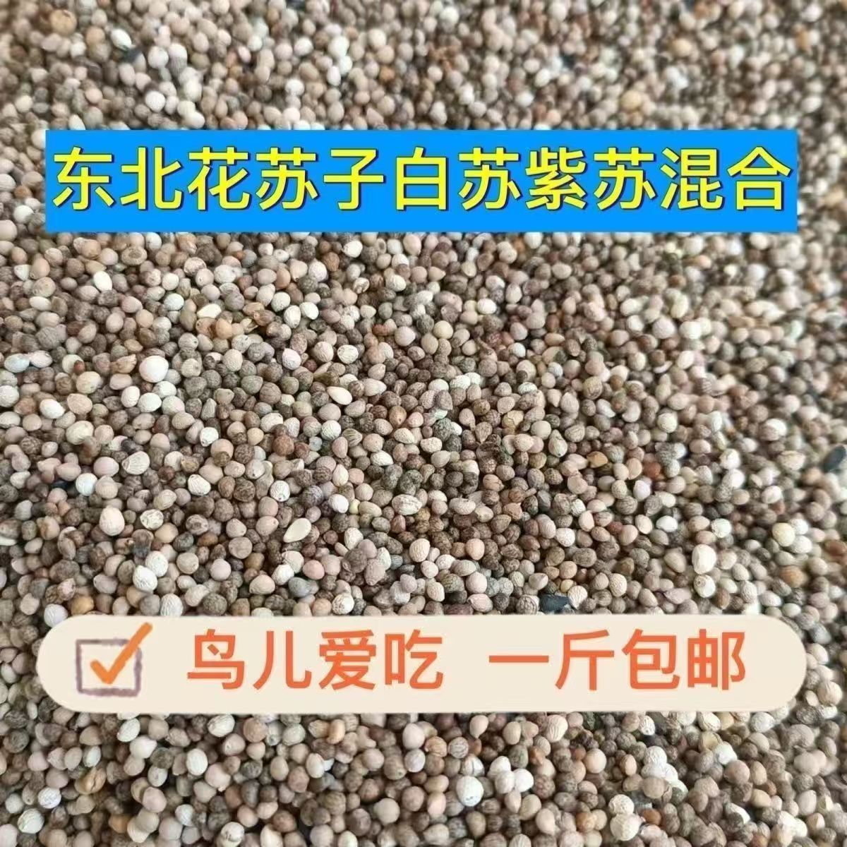 花苏子软苏子黑苏子白苏子混合鸟食灰苏子白苏子混合鸟粮玉鸟
