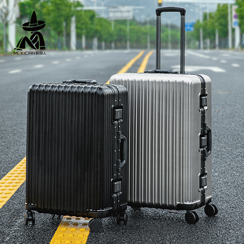 稻草人行李箱女箱子男拉杆箱铝框万向轮26寸旅行箱24密码箱登机箱