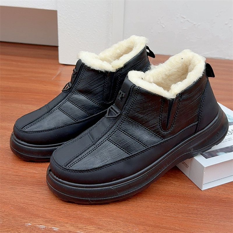 冬季老北京布鞋男鞋棉鞋加绒加厚保暖抗寒软底中老年爸爸鞋休闲鞋