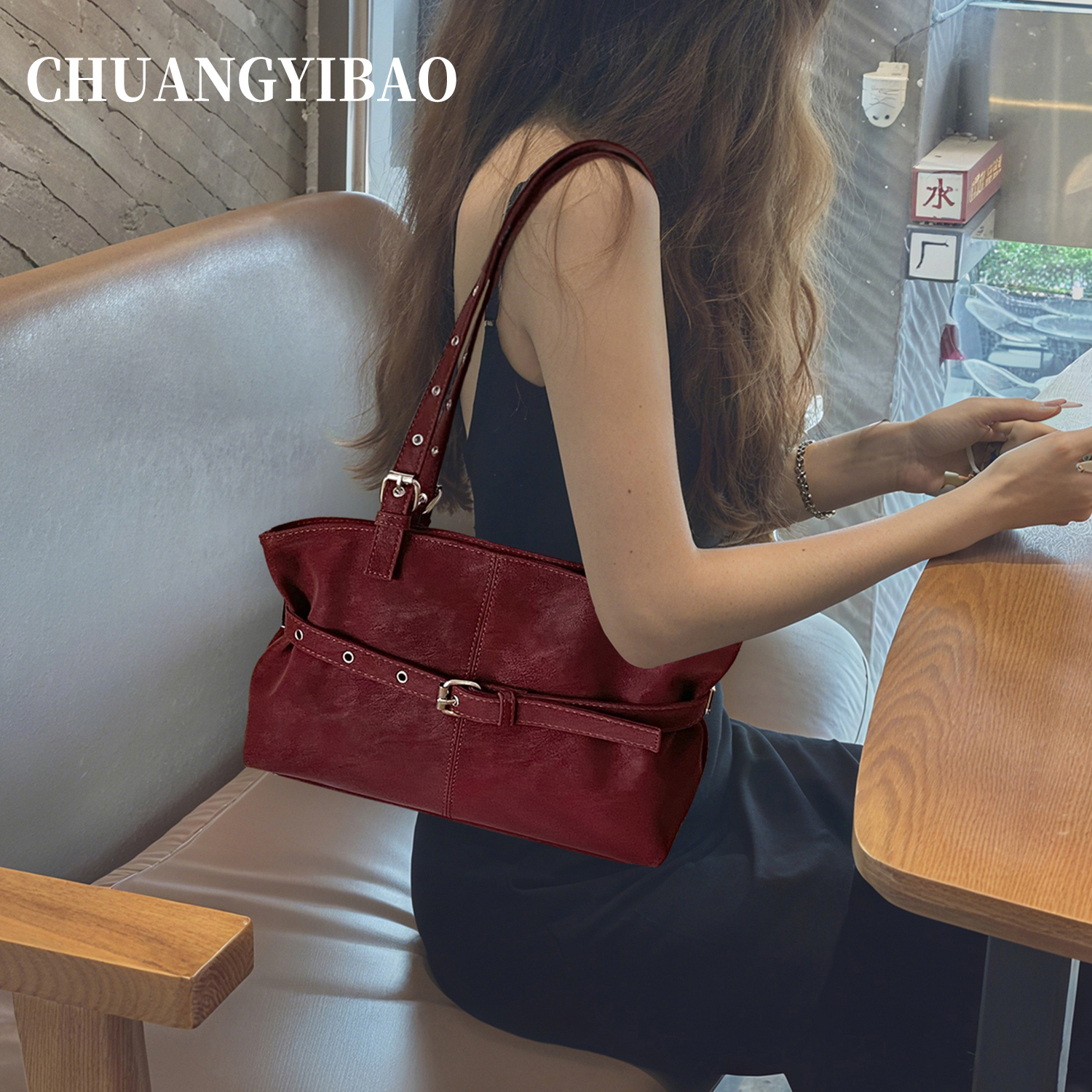 红色婚包托特包包女式2025新款秋冬高端大气轻奢小众高级感单肩包