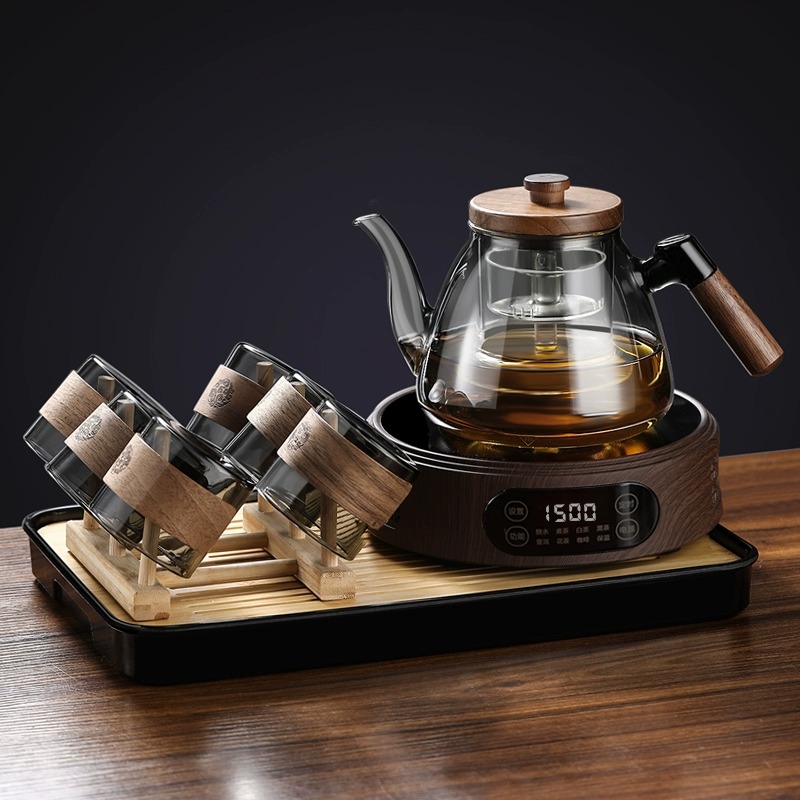 煮茶壶茶具高档2025新款烧茶壶电热煮茶具茶台一体电陶炉泡茶专用
