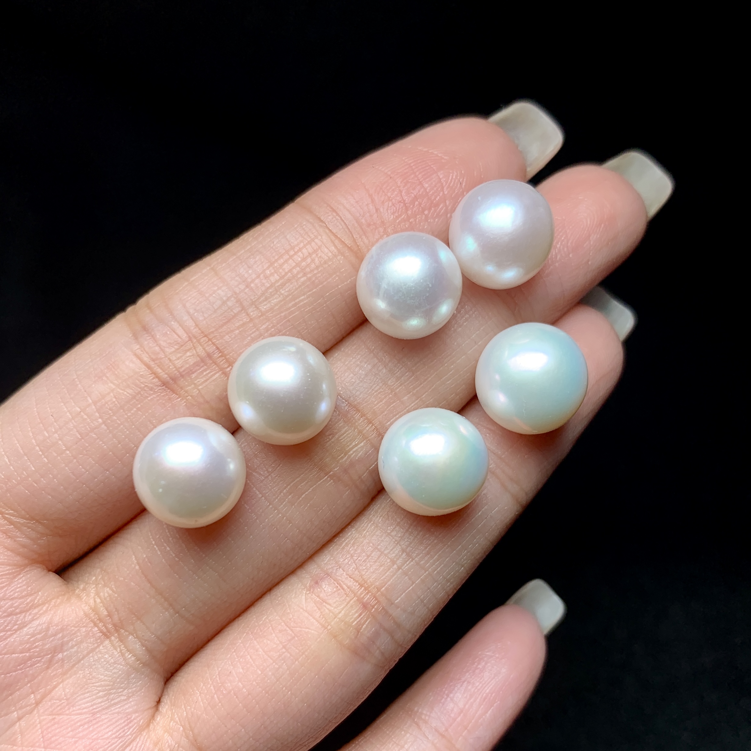 【云上叙】S925银镶嵌淡水珍珠耳钉多样性发一件9mm V49896-M（甄选）