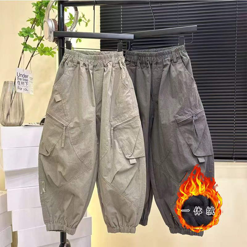 【加绒/不加绒】儿童纯棉2025新款韩版男女童时尚韩范宽松潮流工装