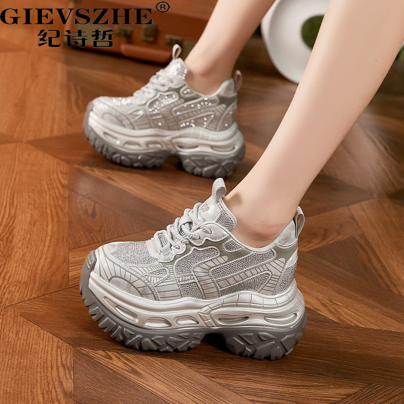 纪诗哲轻奢女鞋时尚休闲百搭透气厚底老爹鞋女秋冬新款季运动鞋女