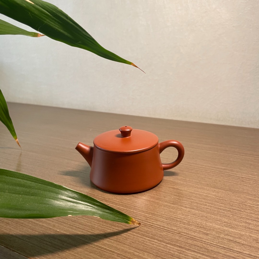 120cc手工云柱壶大口汉瓦壶正宗潮州手拉壶原矿朱泥功夫茶器茶壶