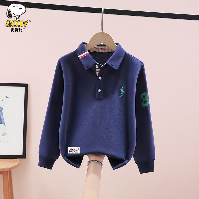 史努比男童卫衣秋冬装2025新款洋气中大童男孩休闲百搭长袖打底衫