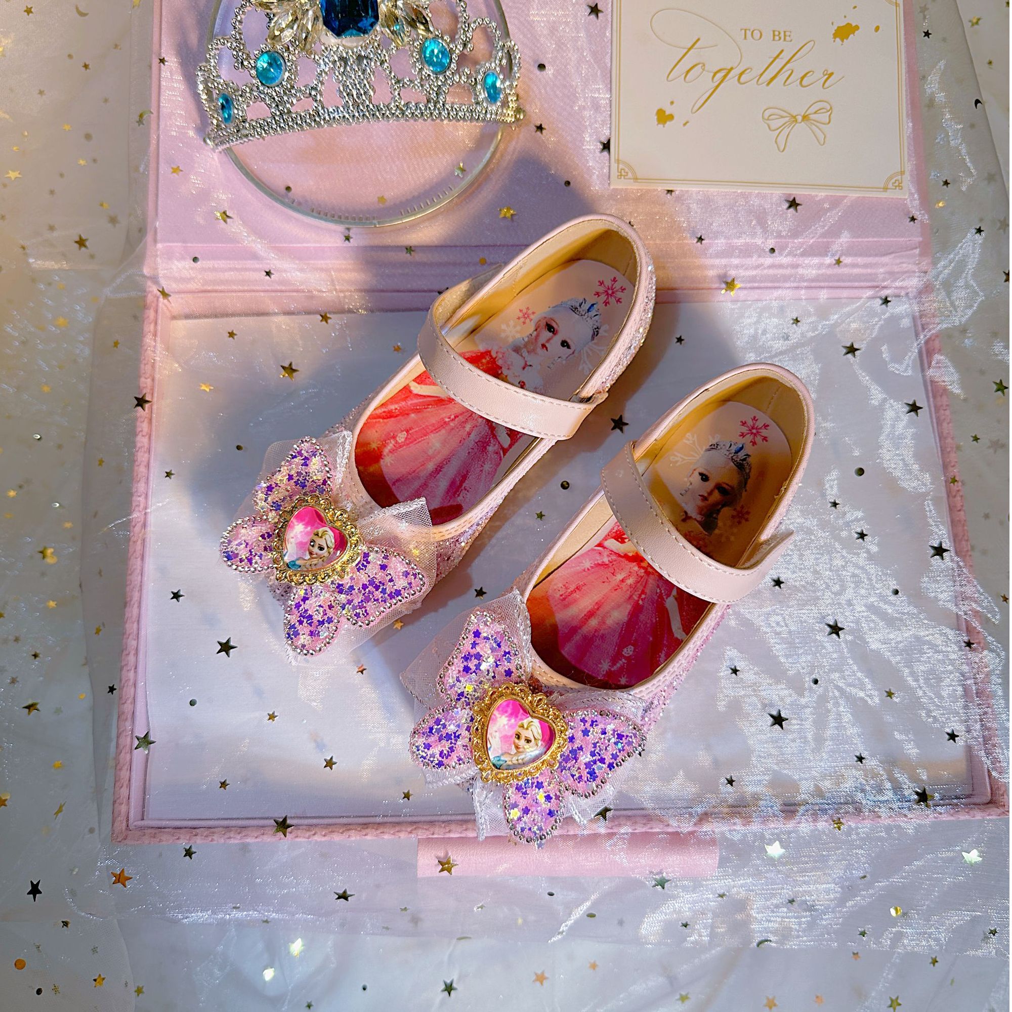 爱莎公主鞋宝宝儿童单鞋女童春季公主鞋2025桃心软底单鞋夏季