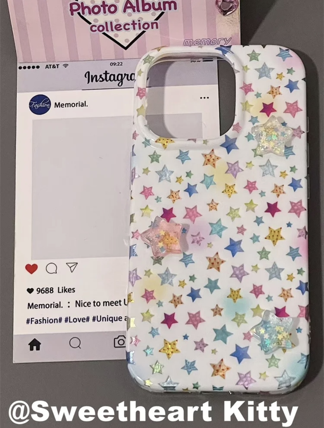 酷炫镭射彩色星星爱心适用iphone17promax苹果16手机壳15可爱