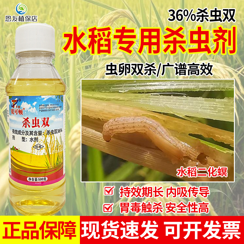 水稻二化螟专用杀虫剂高含量36%杀虫双水稻钻心虫蛀心蛀秆虫农药
