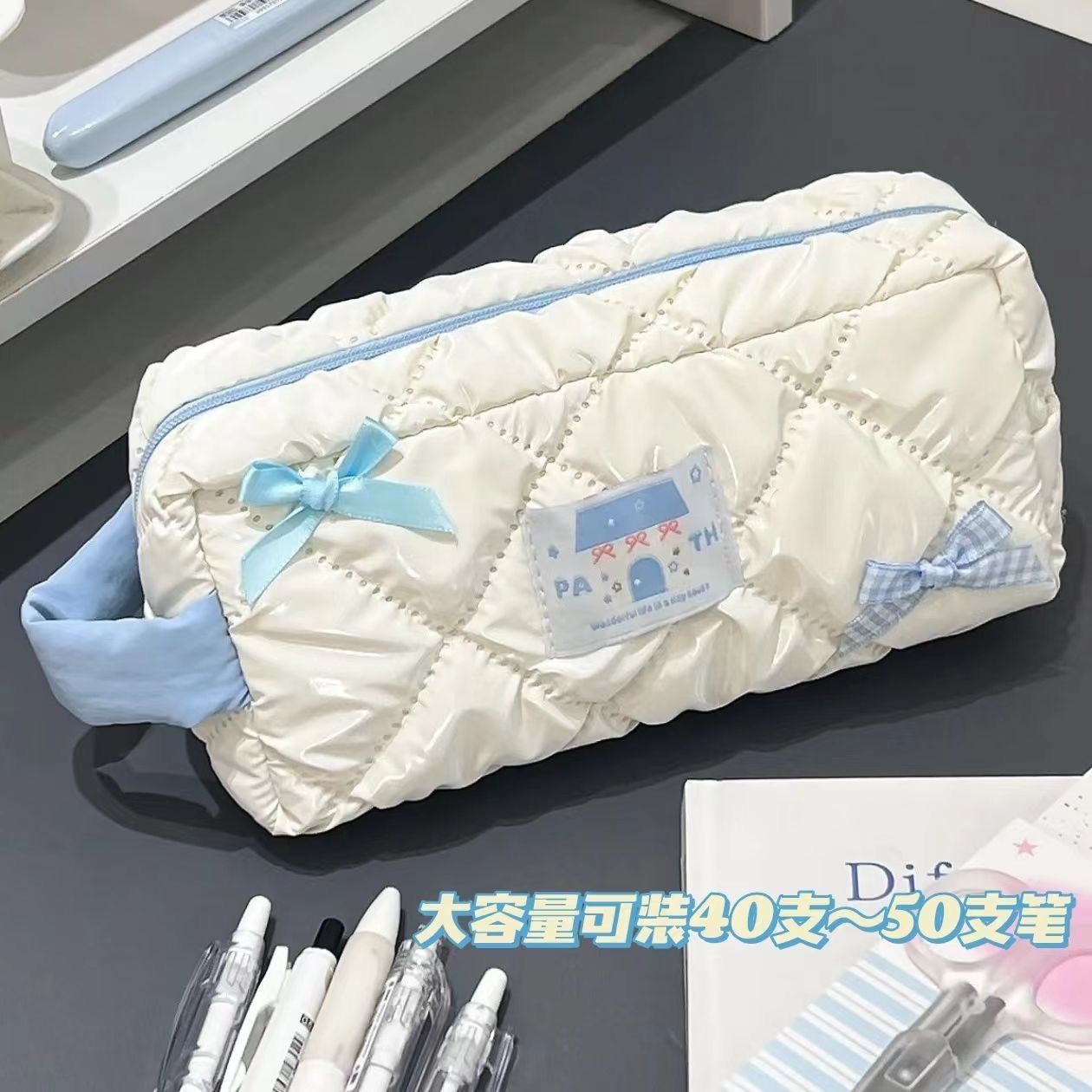 浅蓝之梦可爱少女心ins风高颜值文具袋卡通铅笔袋少女心大容量LW