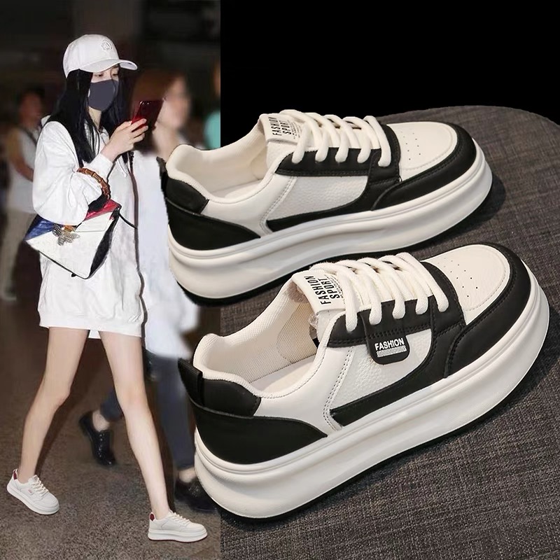 厚底小白鞋女2025春秋女鞋运动鞋不累脚百搭休闲板鞋
