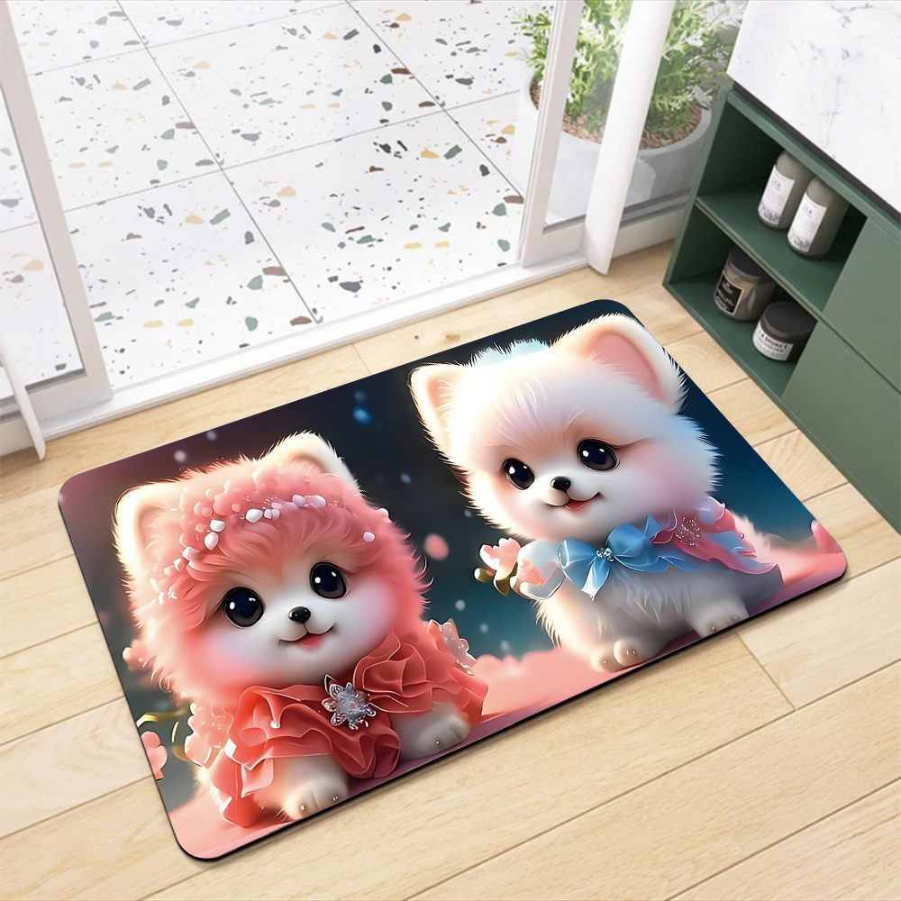 硅藻泥吸水垫卫生间门口吸水速干脚垫新款卡通浴室防滑垫厕所地毯