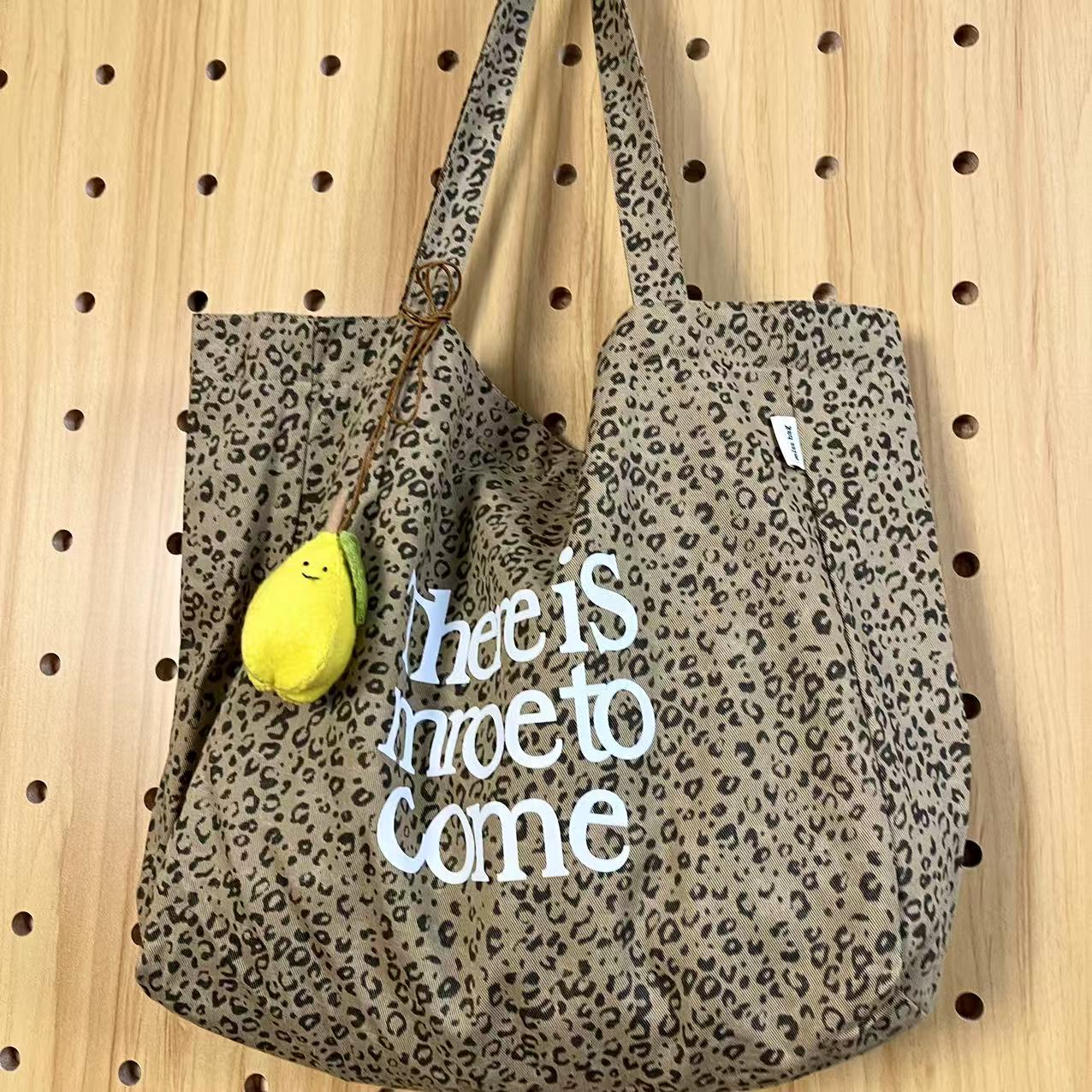 豹纹包包女大容量2025新款春夏休闲百搭单肩购物袋上班通勤托特包