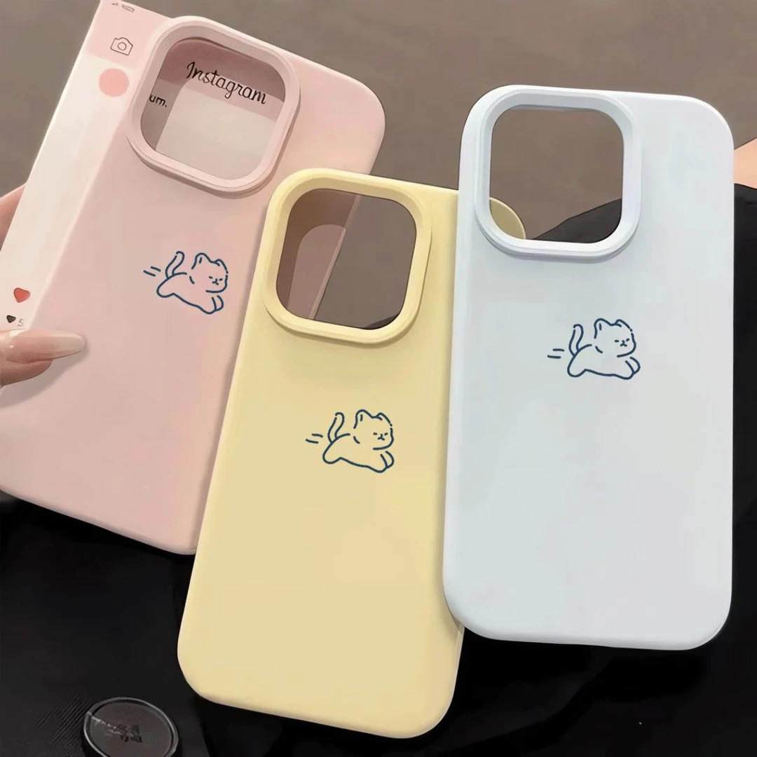 适用于iphone17pro可爱16奔跑小猫iPhone15/16pro手机壳14