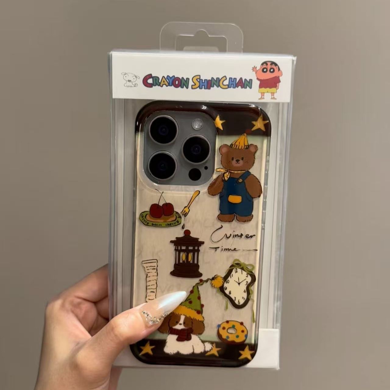 闹钟小熊小狗适用苹果16Promax可爱15手机壳vivo华为oppo小米14套