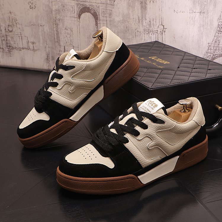 纪诗哲鞋子男款秋季新款轻奢高端滑板鞋潮流百搭厚底增高休闲鞋子