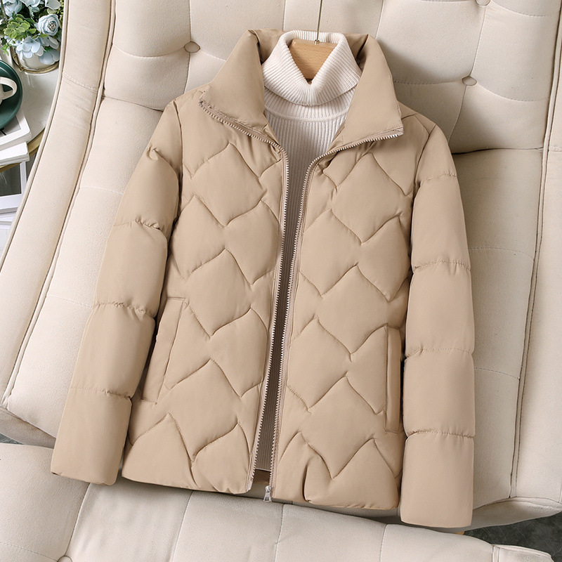 衣女秋冬新款韩版短款立领百搭小个子服加厚保暖袄外套