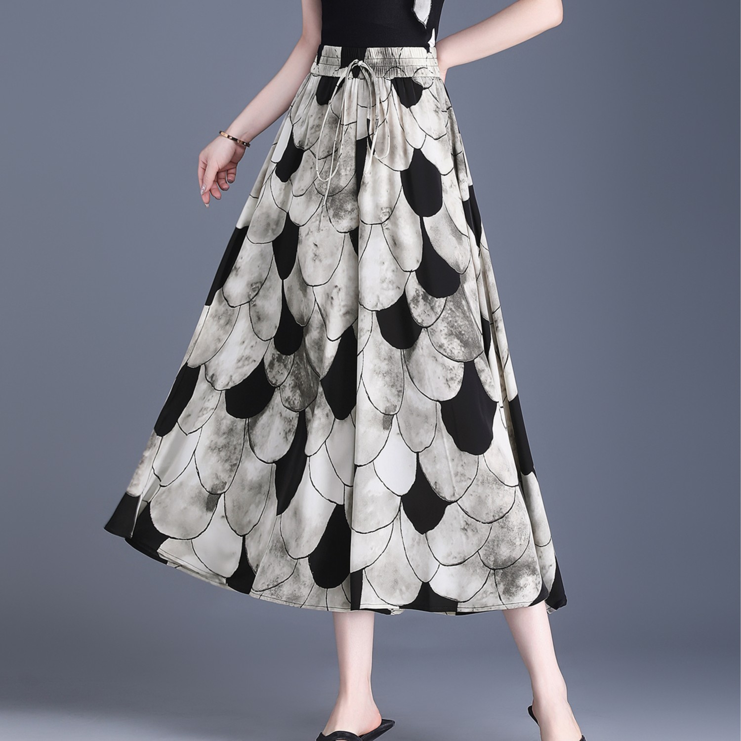 显瘦裤裙宽松大摆阔腿裤子垂感气质裙裤女款爆款2025新款