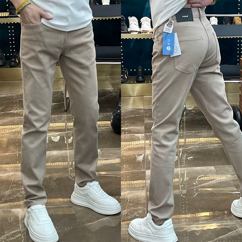 潮牌高街重磅时尚百搭休闲裤男士2025秋季简约水洗耐磨直筒牛仔裤