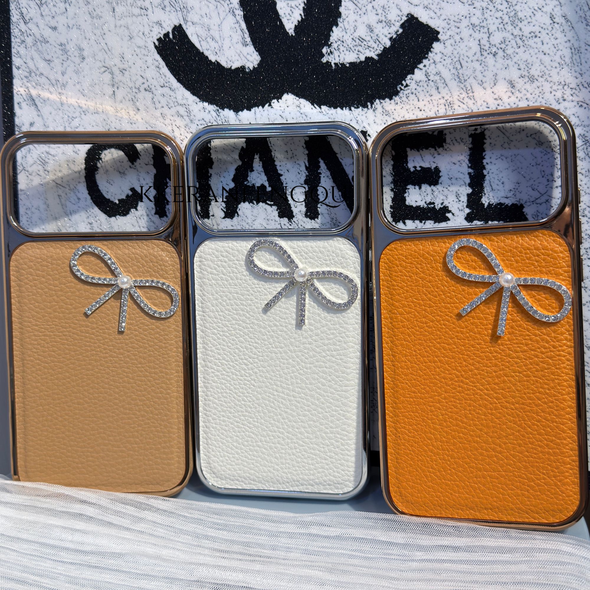 高级电镀皮质荔枝纹适用苹果17promax/16Pro/15防摔手机保护壳