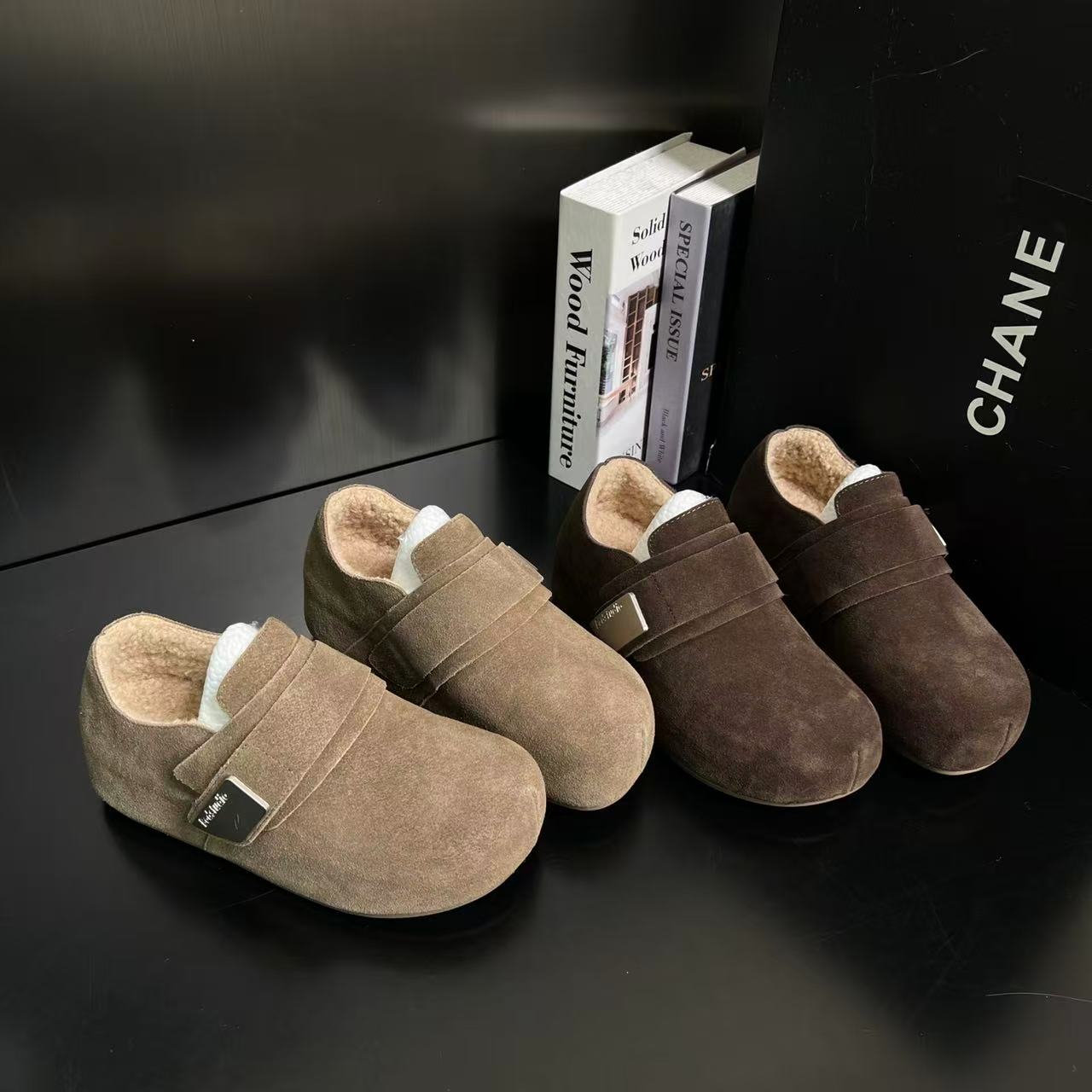 【精致小面包】魔术贴软底复古勃肯鞋女2025冬新款内增高25A2905