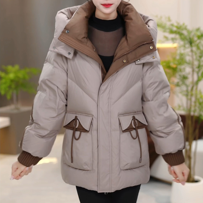 高档宽松羽绒服女2025冬季新款连帽中长款爆款时尚洋气白鸭绒外套