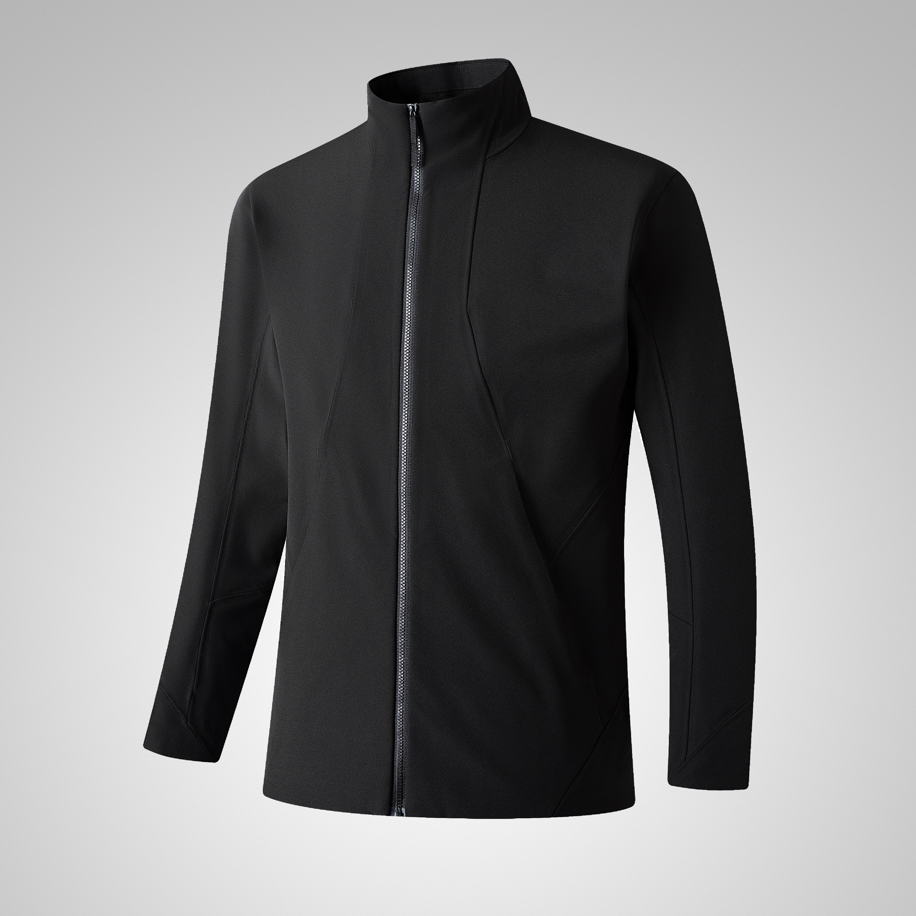 秋冬加绒高端商务休闲通勤弹力透气立领软壳行政夹克外套