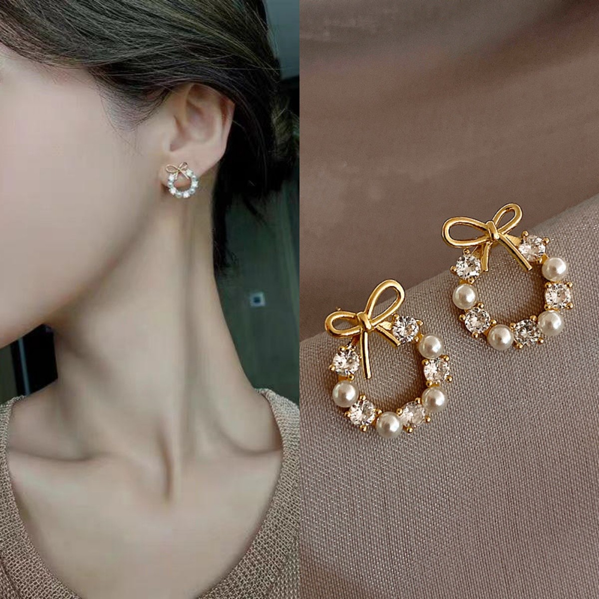 铜合金耳饰 韩国东大门小巧蝴蝶耳环女网红气质时尚百搭耳钉耳饰