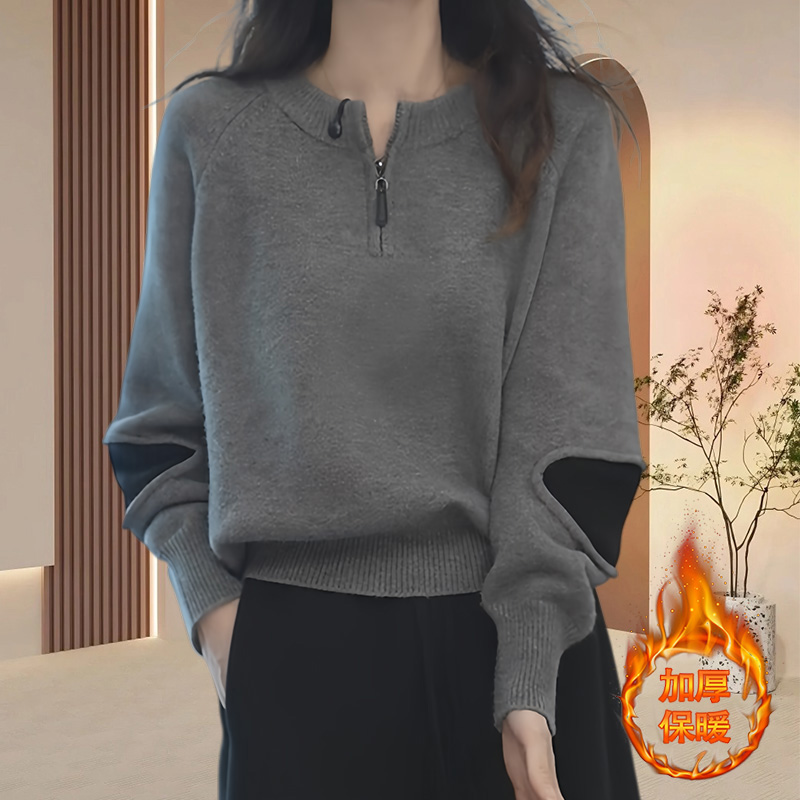 秋冬宽松女毛衣遮肚子显瘦内搭针织衫小个子慵懒风高级感毛衣女装