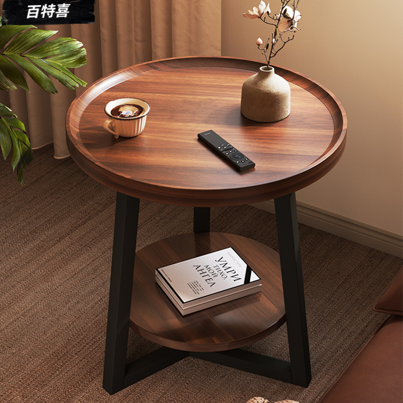 小圆桌沙发边几轻奢茶几迷你小茶桌客厅家用角几简易出租屋小桌子