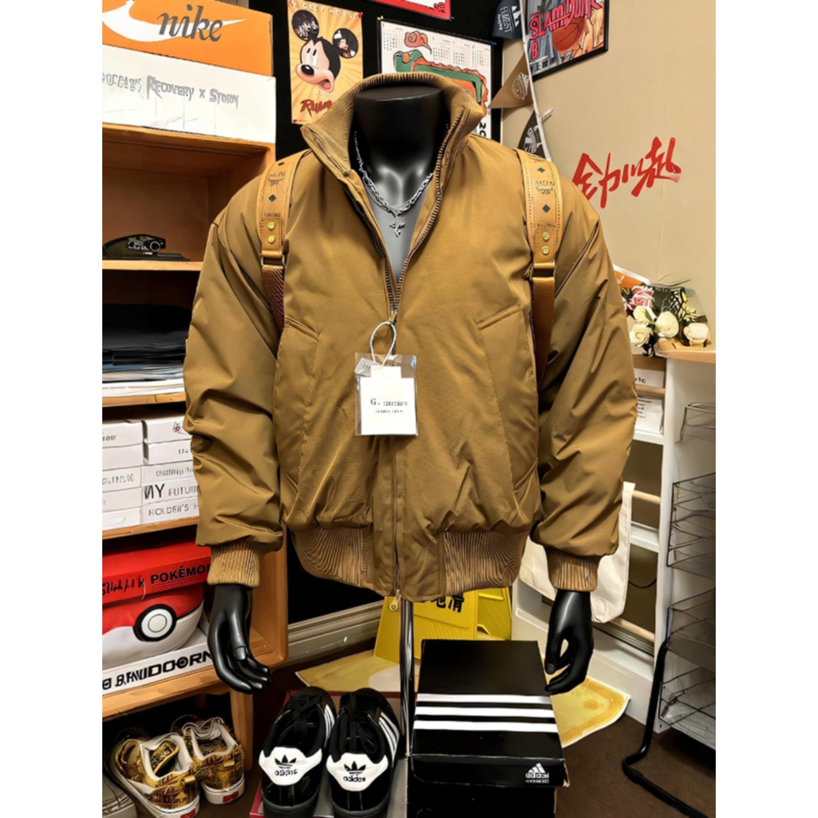 cleanfit短款棉服男款冬季加棉加厚飞行夹克棉衣美式三防夹棉外套