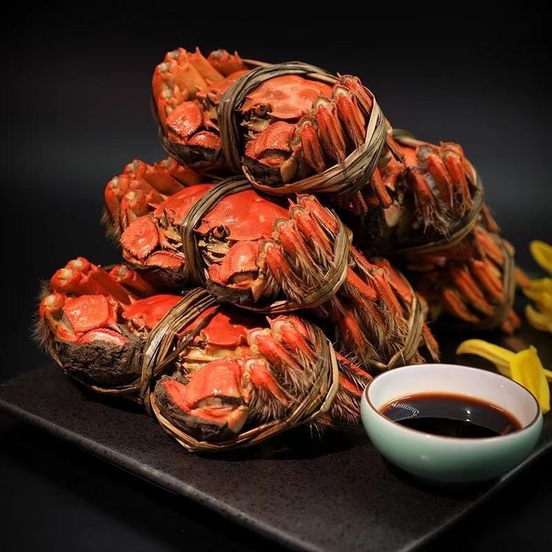 【活蟹】2.9-3.2两全母蟹洪泽湖大闸蟹8到10只装航空包邮死蟹包赔